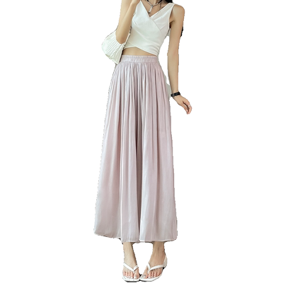 流光玻璃纱阔腿裙裤高腰宽松