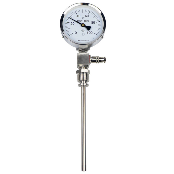 wtyy-1021一体化远传双金属温度计0-100℃ pt100铂电阻4-20ma输出