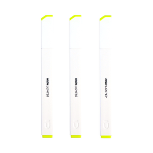晨光优品系列黄色软头方杆荧光笔划重点荧光标记笔学生用大容量黄色标注笔记号笔荧光色系记号笔斜头手账笔