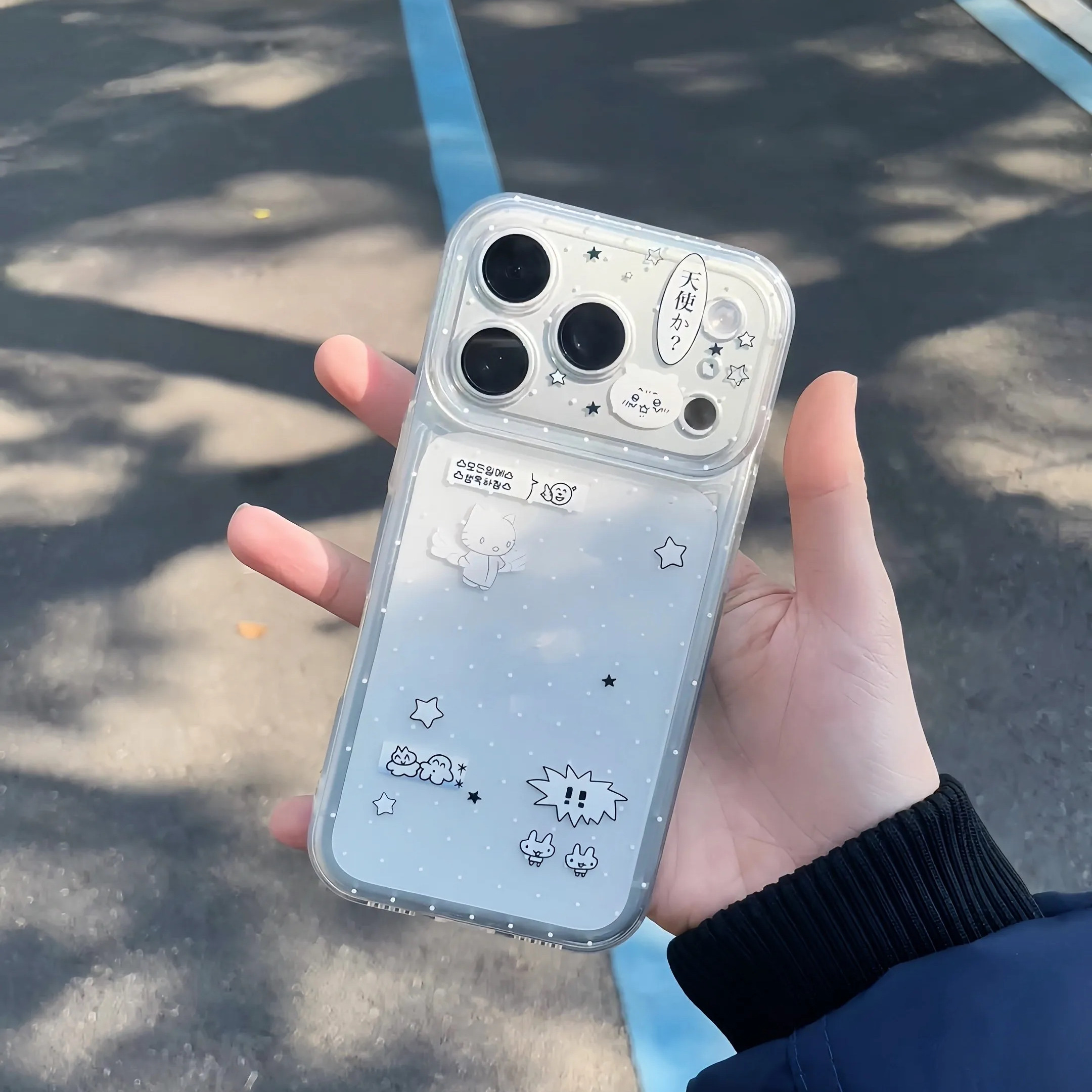 ins风卡通波点kitty小天使适用苹果/iphone17手机壳16promax爆款15全包软壳14pro女13可爱12透明11防摔保护套
