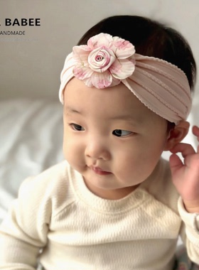 韩版婴儿发带春秋男女宝宝可爱护囟门头饰婴幼儿柔软满月百天发饰