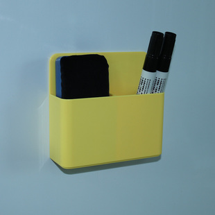 磁性收纳盒黑板白板绿板磁性笔筒塑料可吸附板擦盒粉笔盒