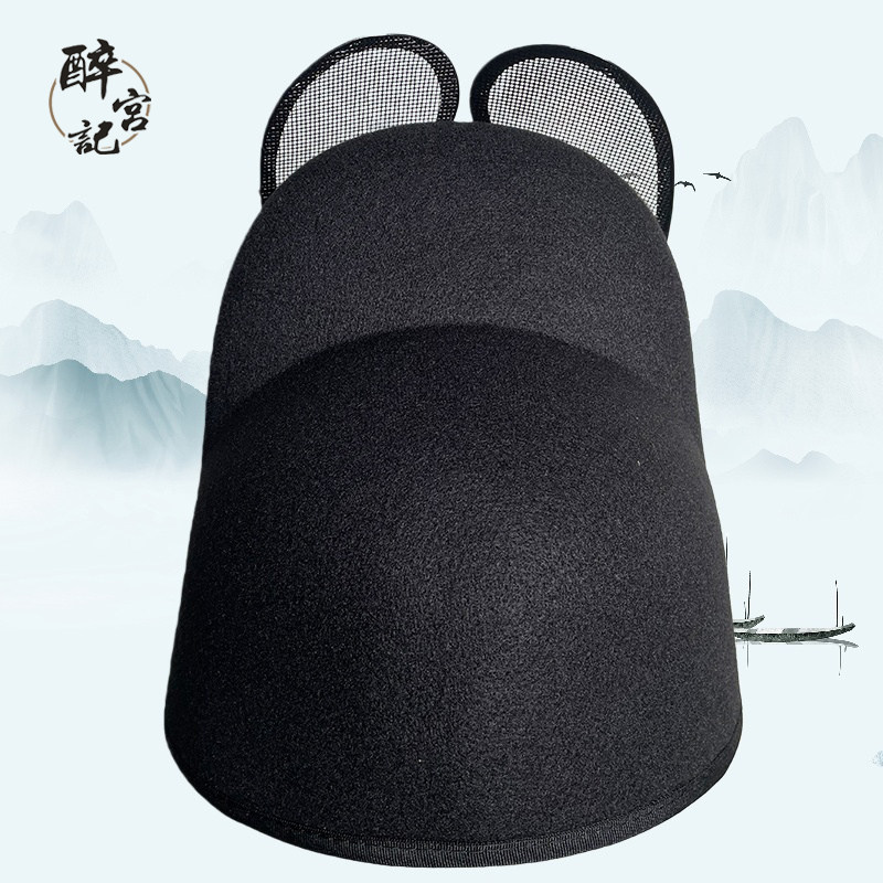 明制翼善冠乌纱帽明朝汉服飞鱼服锦衣卫圆领袍配帽男官帽儿童冬季