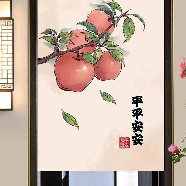 布艺挡风门帘卧室客厅半帘厨房布帘中国风葫芦挂帘免打孔隔断春季