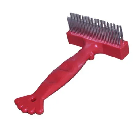 狗狗宠物用品清洁开结梳钉耙梳梳子双排工具新款按摩美容脱毛虾尾