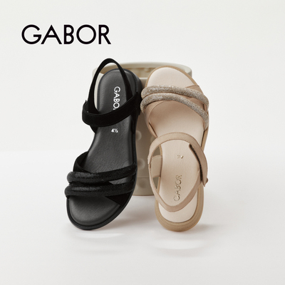 gabor闪钻斜袢后空凉鞋
