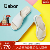 Gabor德国嘉步44613女款 厚底拖鞋 百搭增高沙滩凉拖鞋 时尚