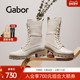 Gabor德国嘉步31712靴子 靴女 反绒粗跟侧拉链工装 经典 时尚