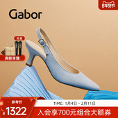 Gabor德国嘉步41510凉鞋 后空优雅酒杯跟细跟凉鞋