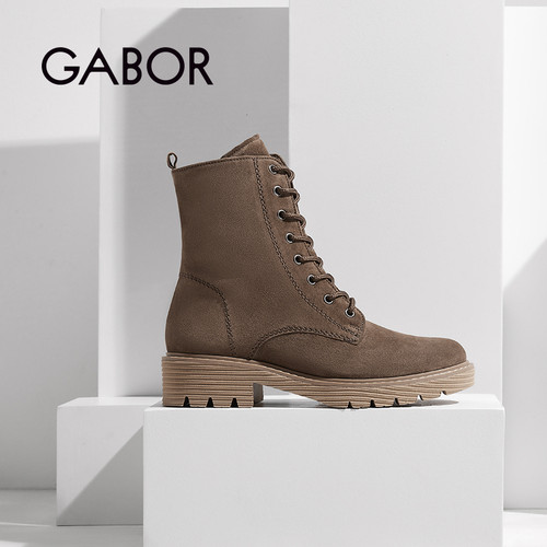 Gabor嘉步经典粗跟马丁靴