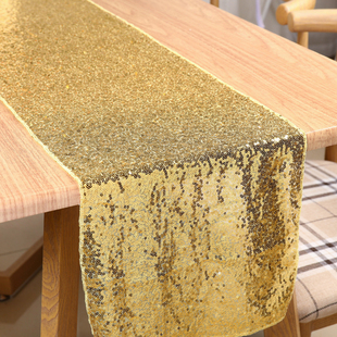 亮片桌旗现代简约酒店装 饰 饰茶几桌旗婚庆生日宴会婚礼电视柜装