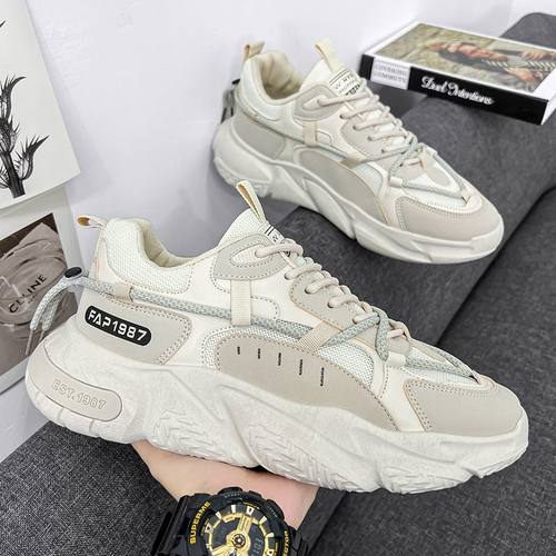 老爹鞋男2025年春季新款国潮网面透气运动鞋男士潮流百搭跑步鞋