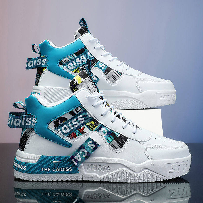 鞋子男2025年新款潮流百搭冬季高帮板鞋校园耐磨防滑运动休闲潮鞋