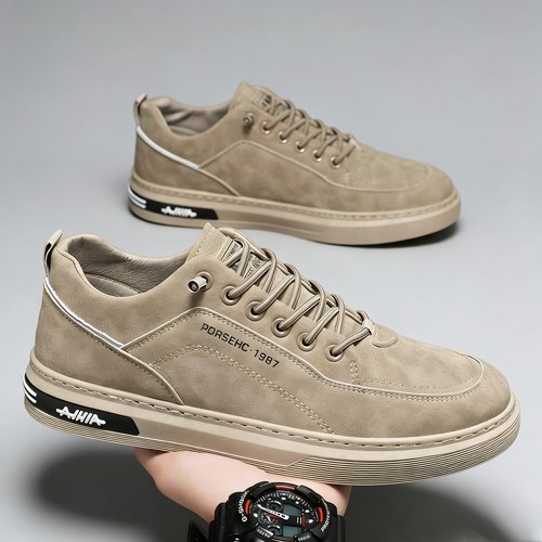 工装鞋男鞋2025年男士其色系带一脚蹬上班工作鞋潮流百搭低帮板鞋