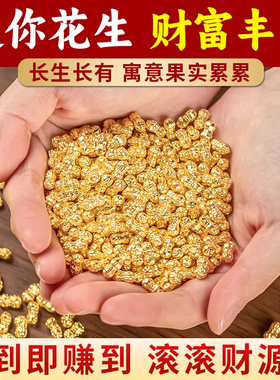 合金迷你仿真花生种子大米家居饰品摆件聚宝盆乔迁礼店铺开业祝福