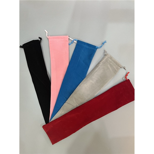 加厚绒布电吹管收纳袋巴乌抽绳鼓棒竖笛绒布束口袋口琴长款乐器袋