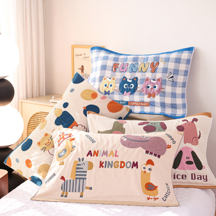 八层纯棉纱布枕巾一对装 加厚柔软吸汗成人家用盖巾全棉枕头巾 新款