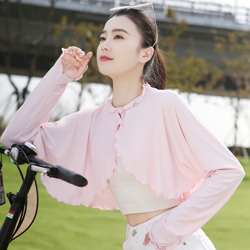 夏季防晒披肩女薄款遮阳紫