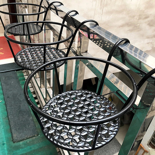 加粗阳台悬挂栏杆花架铁艺护栏挂式花盆架客厅窗台多肉吊兰绿萝架