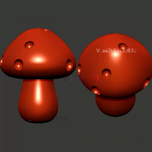 蘑菇三维立体图圆雕图雕刻机stl文件机雕文件3d打印模型4338