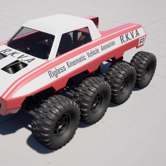 UE5.6汽车多轮绑定R.K.V.A Rigless Kinematic Vehicle Animation