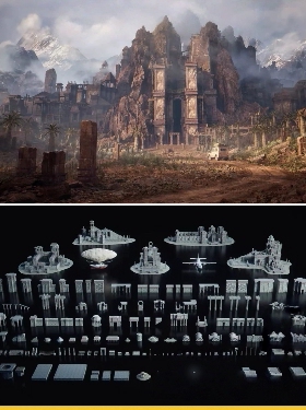 Kitbash3D Secrets of the Luminara卢米娜拉秘密遗迹虚幻UE5-5.4