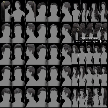 100种高级男女发型 头发+4k贴图合集 Alma Hair Cards Collection