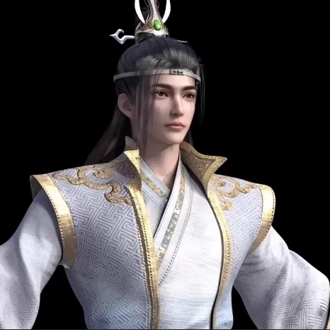 maya写实古代数字人美型古装帅哥仙侠武侠男人虚拟人带绑定3D模型