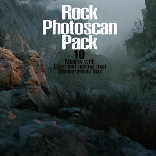 blender写实石头悬崖峭壁模型Rock photoscan Part01 带 fbx格式