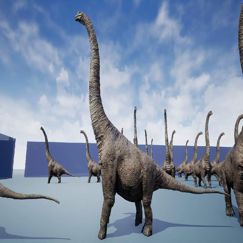ue4ue5写实蜿龙长颈食草恐龙brachiosaurus sauropod侏罗纪恐龙