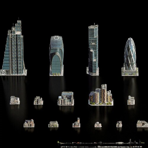 KitBash3D London欧洲伦敦城市住宅公寓办公楼建筑模型UE5 FBX