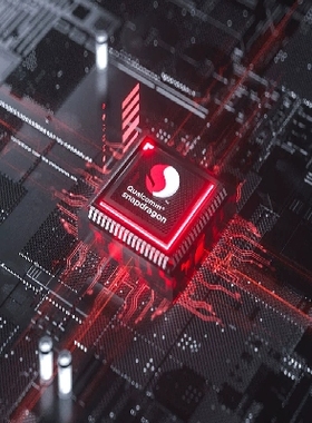 C4D渲染源文件红色线路板电子科技芯片风C4D模型OC渲染素材贴图