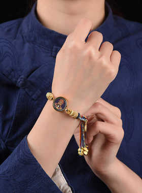 手工编织绿度母轮回饰品