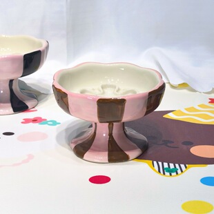 窝里唱Wuli Haha原创宠物高脚碗狗狗陶瓷碗猫咪水碗奇形怪状的Ta