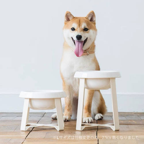 日本pecolo猫狗宠物碗陶瓷小食盆护颈防打翻慢食碗不黑下巴饮水碗