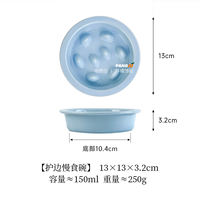 Slow food bowl, pet bowl with iron frame, cat and dog small dog pet bowl, anti-choking food bowl, cervical vertebrae protection and anti-tipping bowl frame thumbnail 6