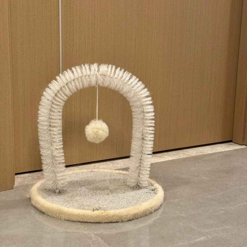 猫咪蹭毛器小型拱门蹭脸梳毛刷抓痒按摩自嗨解闷宠物玩具布偶英短