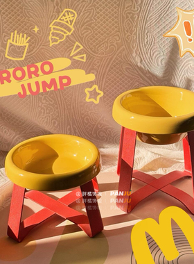 pecolo深口碗高架BD陶瓷碗水碗浅口碗宠物猫粮食盆陶瓷防打翻护颈