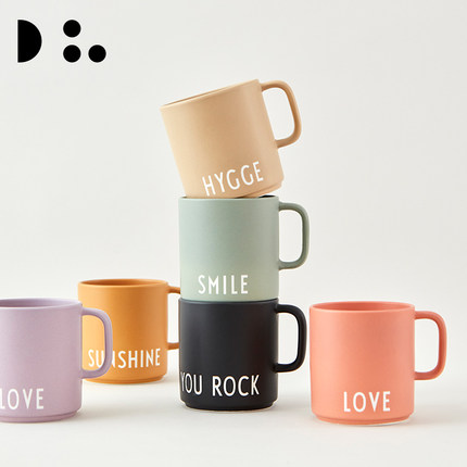 丹麦DesignLetters骨瓷马克杯咖啡杯高档情侣杯礼品生日礼物杯子