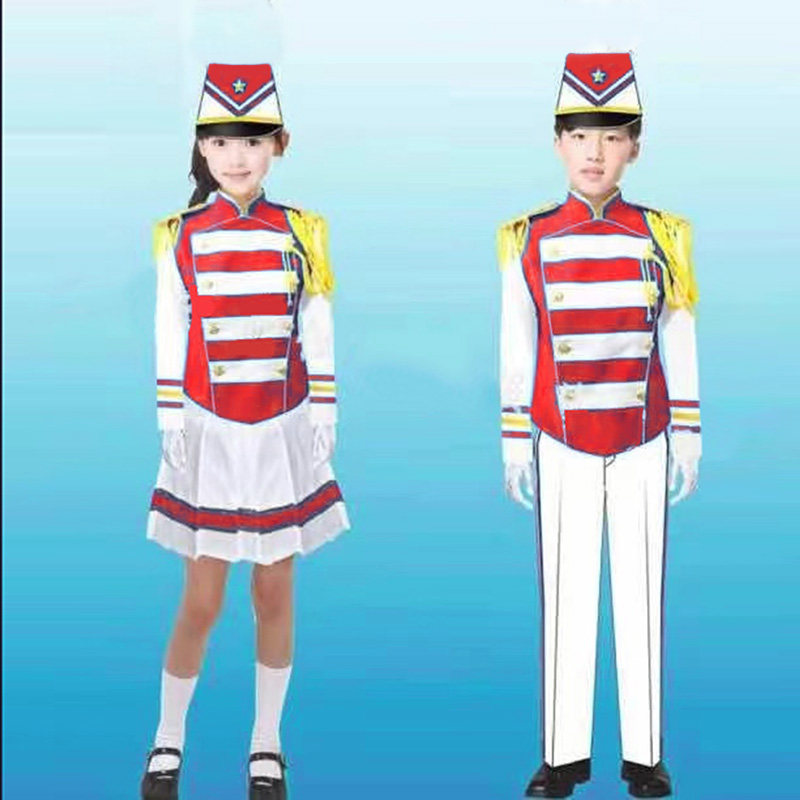 费纳约儿童鼓号服中小学生仪仗队管乐队演出服升旗手服装