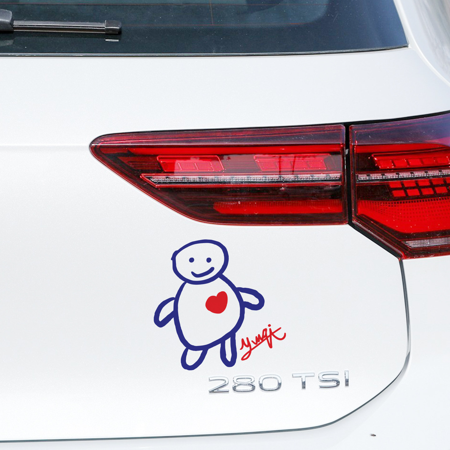 云熠99贴纸普普小人车贴贴纸云的旗我的心上有你小人汽车创意贴纸,汽车用品/电子/清洗/改装,汽车装饰贴/反光贴,淘宝优惠券,粉丝福利购,淘宝优惠卷