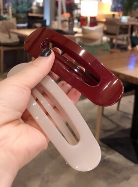 新款ins发卡百搭糖果色鸭嘴夹