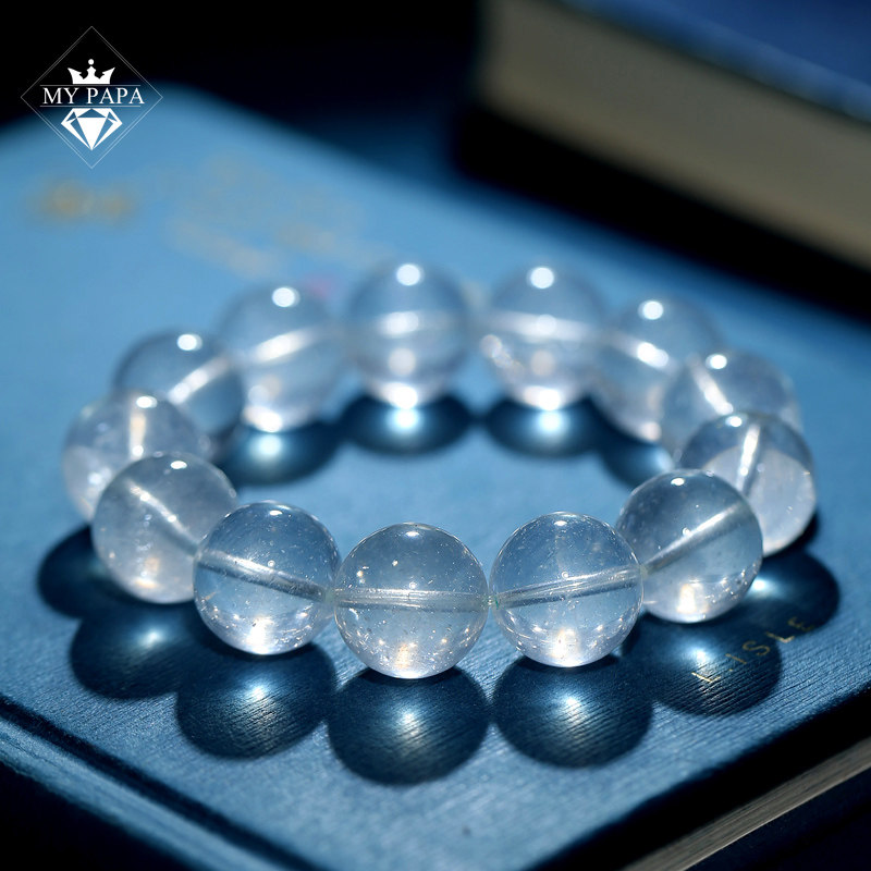凝固的流星雨MYPAPA水晶彩宝大颗粒喜马拉雅流星白水晶手串手链图片