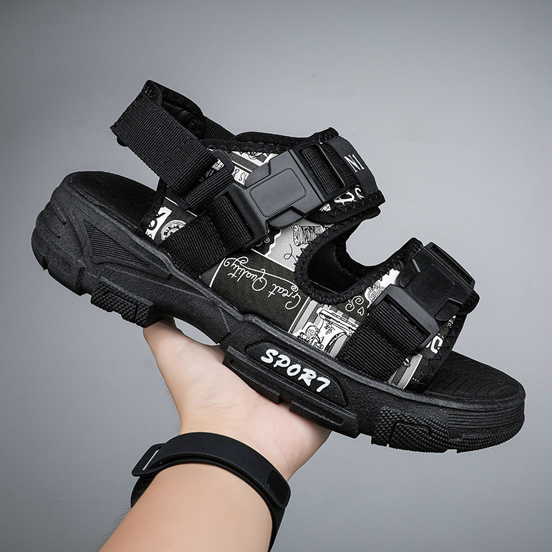 SANDALS MENS 2025 SPRING SUMMER NET RED ANTI SLIP AND ANTI ODOR SPORT VIETNAM DRIVING SANDALS MENS SOFT SOLED BEACH SLIPPERS