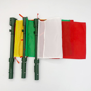 红白信号旗 双面双色指挥旗+口哨+三色闪光灯 多功能手旗带喇叭