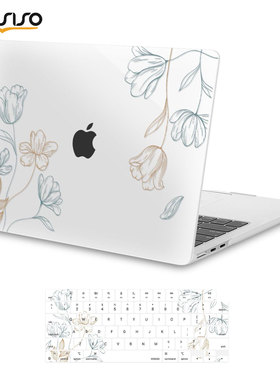 mosiso适用于26款macbook保护壳M5电脑壳air13保护套外壳花朵防刮定制