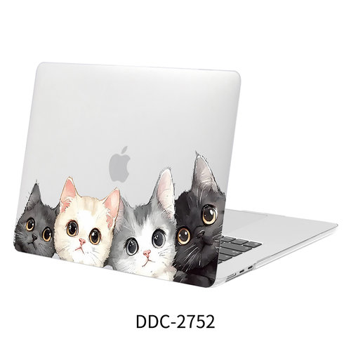 适用猫创意图案苹果华为电脑壳