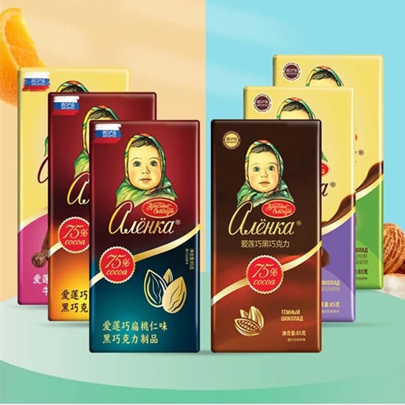 山姆冠必买爱莲巧俄罗斯进口巧克力大板块大头娃娃纯可可脂黑巧送