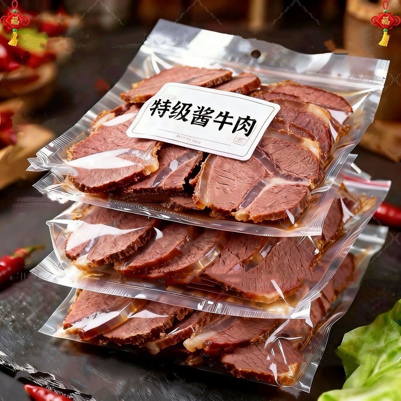 山姆必买特价正宗酱牛肉牛腱子卤味开袋即食熟五香牛肉熟食低脂肪