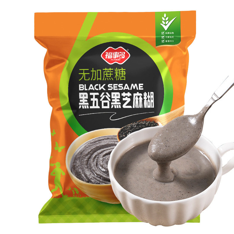山姆冠必买福事多910g黑五谷黑芝麻糊袋装现磨即食芝麻糊早餐营养